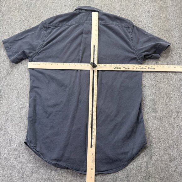 Buck Mason Shirt Men S Blue Short Sleeve Button Up Cotton Rayon - Picture 8 of 12